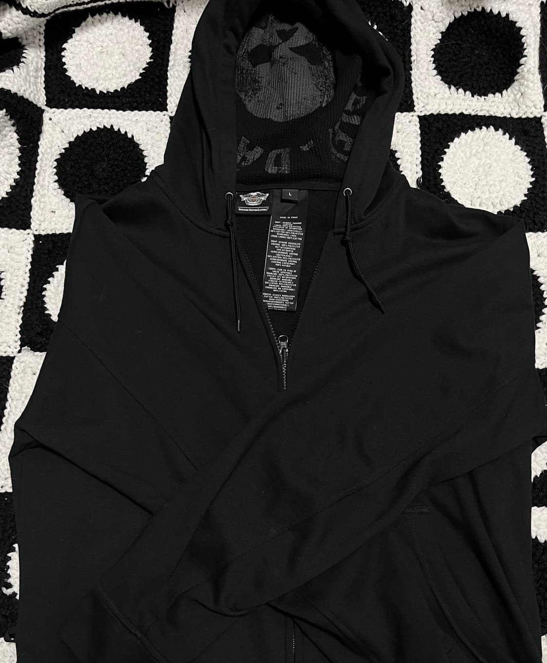 Harley davidson 무지 후드집업 L 상품이미지1