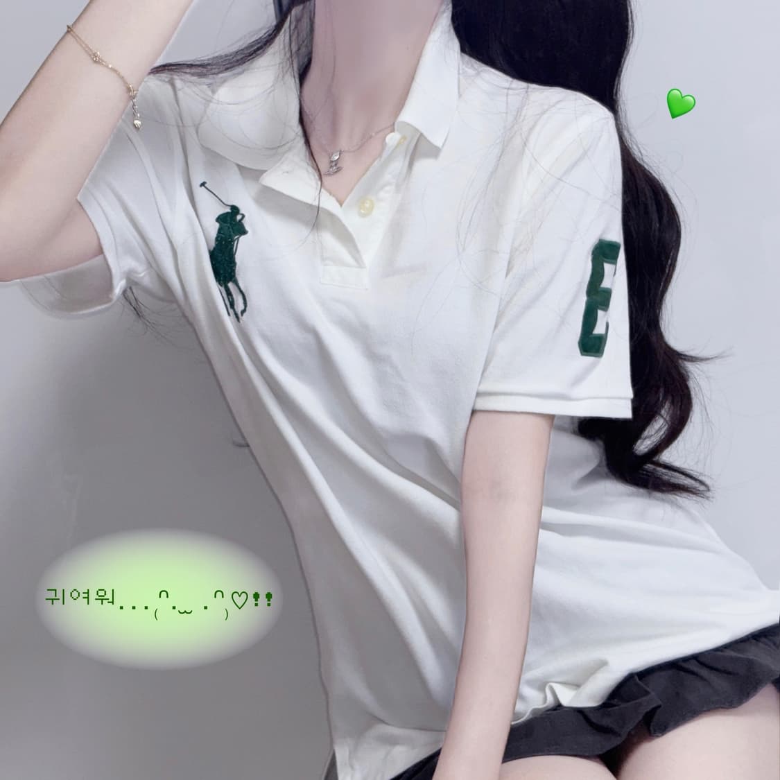 🐰폴로 랄프로렌 빅포니 화이트&딥그린 조합 PK 유일매물🤍 상품이미지1