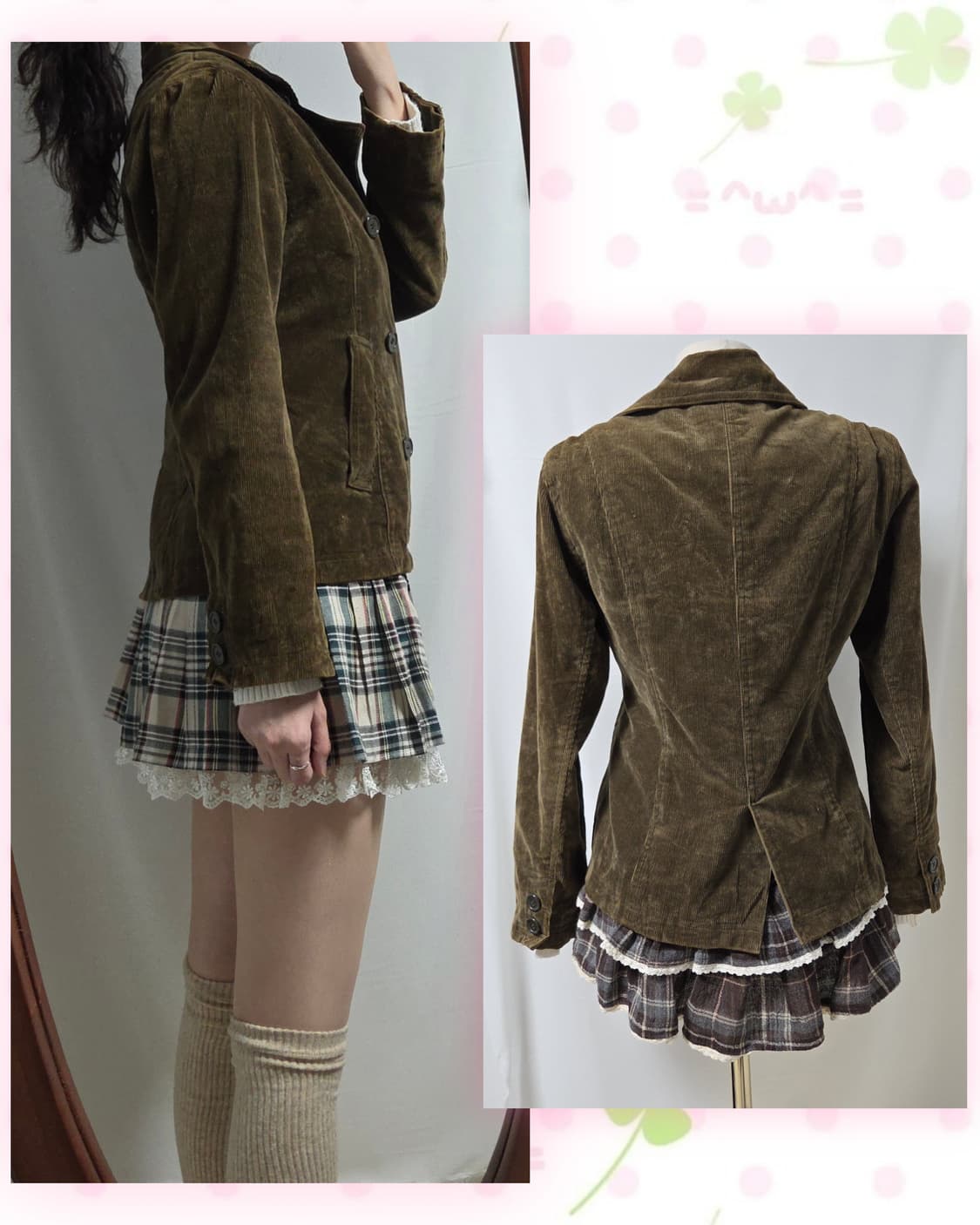 시네마클럽 올리브브라운 코듀로이 자켓 상품이미지3