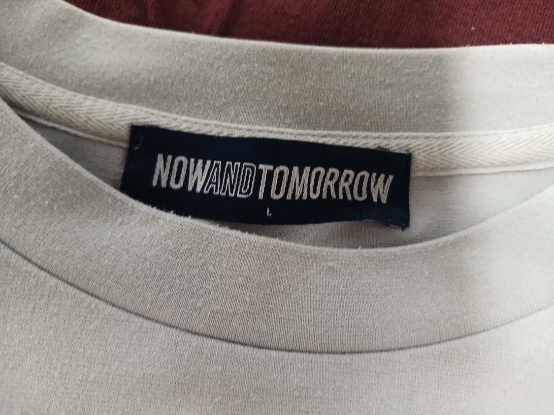 NOWANDTOMORROW 비둘기색반팔티 L 상품이미지3