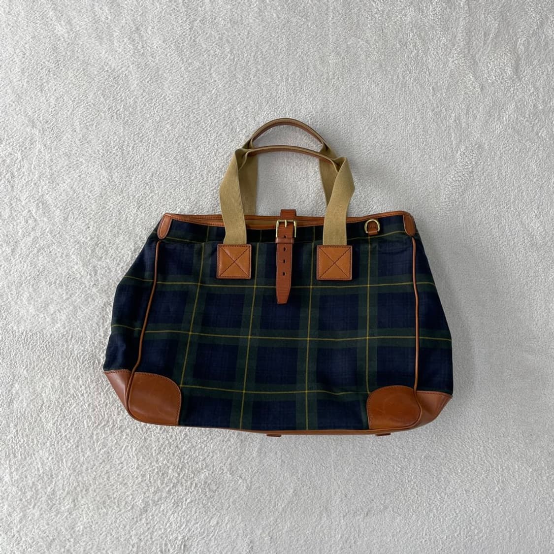 폴로 랄프로렌 타탄체트 토트백 가방 블랙와치 상품이미지1