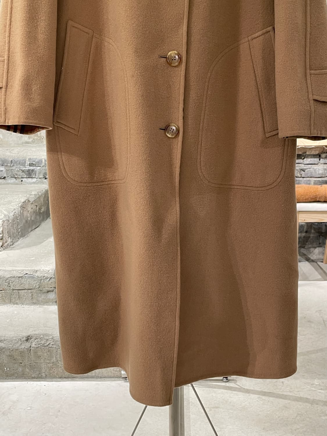 버버리 베이지 노바체크 리버시블 울 코트 상품이미지7