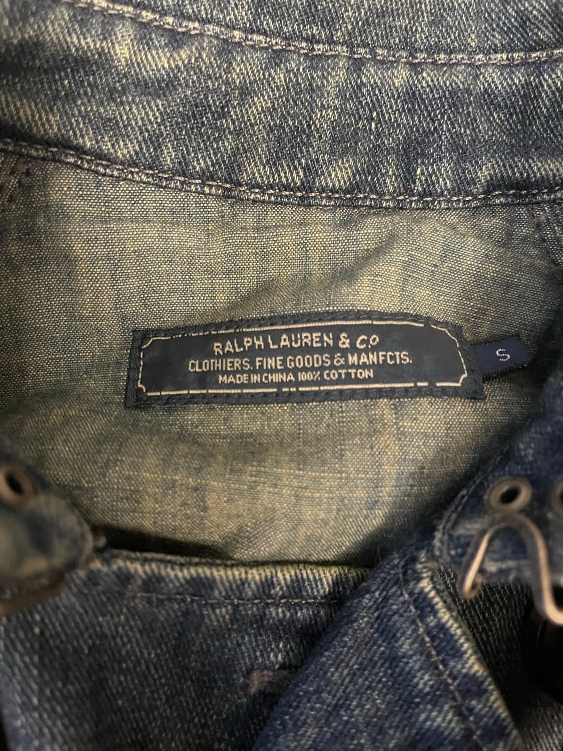 빈티지 랄프로렌 데님 트렌치 코트 S 상품이미지3