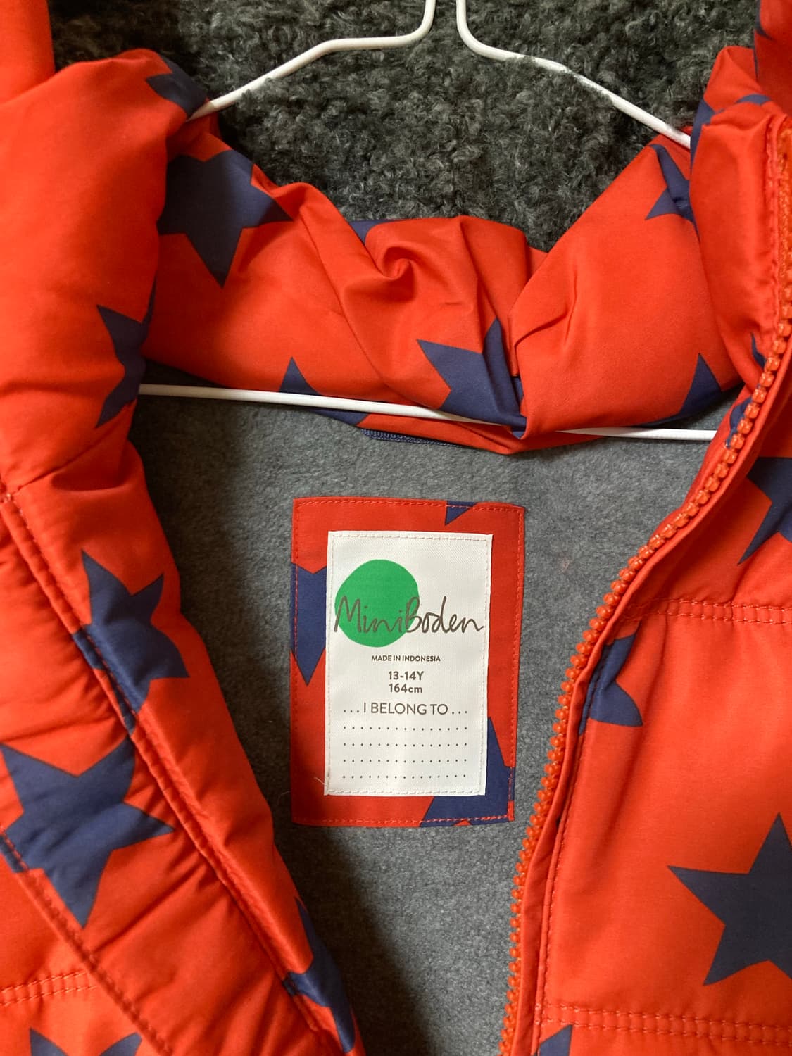 Boden 보덴 레드 스타 패딩 자켓 13-14Y 상품이미지4