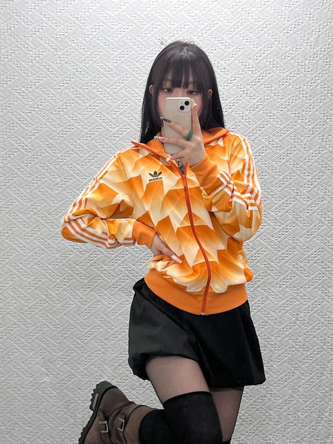 아디다스 레트로 00s 네덜란드 축구 오렌지 져지 집업 90 C10691 상품이미지1