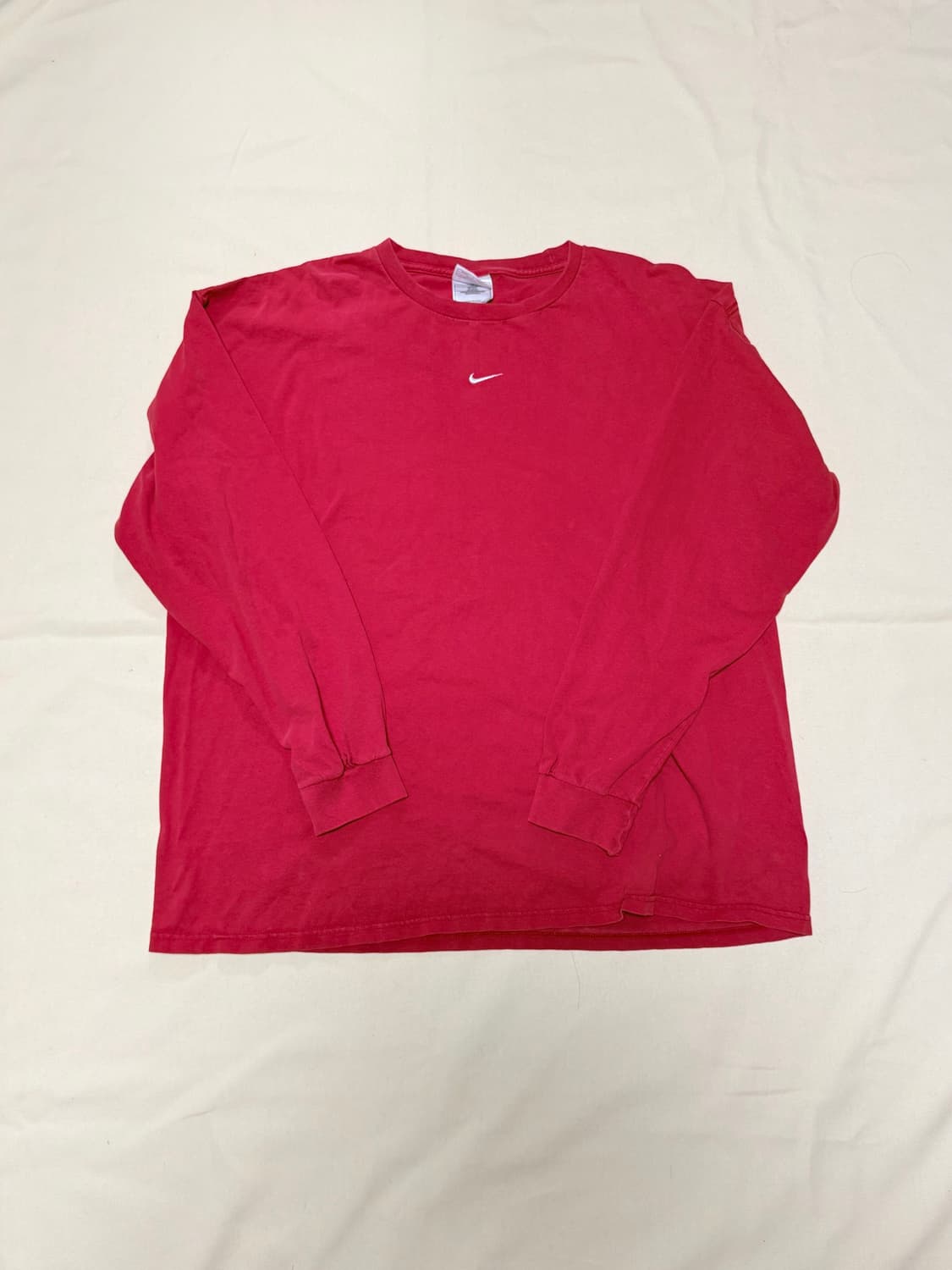 나이키 90s-00s 센터 스우시 롱슬리브 오리지널 흰택 XL 상품이미지2