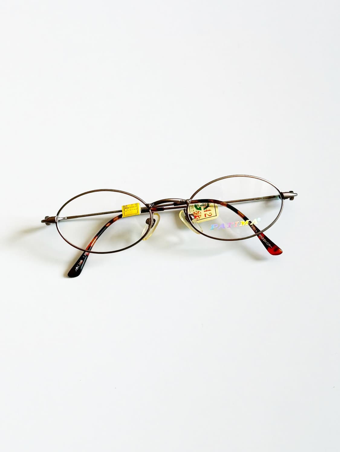 90s PATIMA 슬림 오벌 메탈 프레임 빈티지 안경 상품이미지1