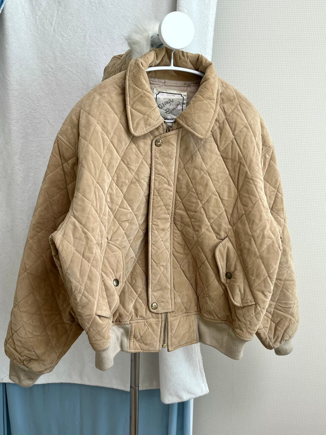 빈티지 블루종 퀼팅 점퍼 상품이미지7