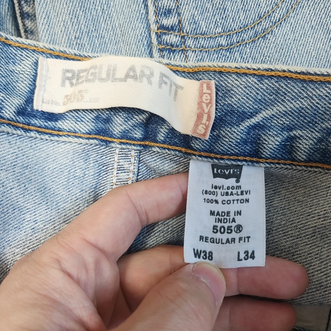 [38] 리바이스 505 USA 연청 청바지 데님팬츠 상품이미지4