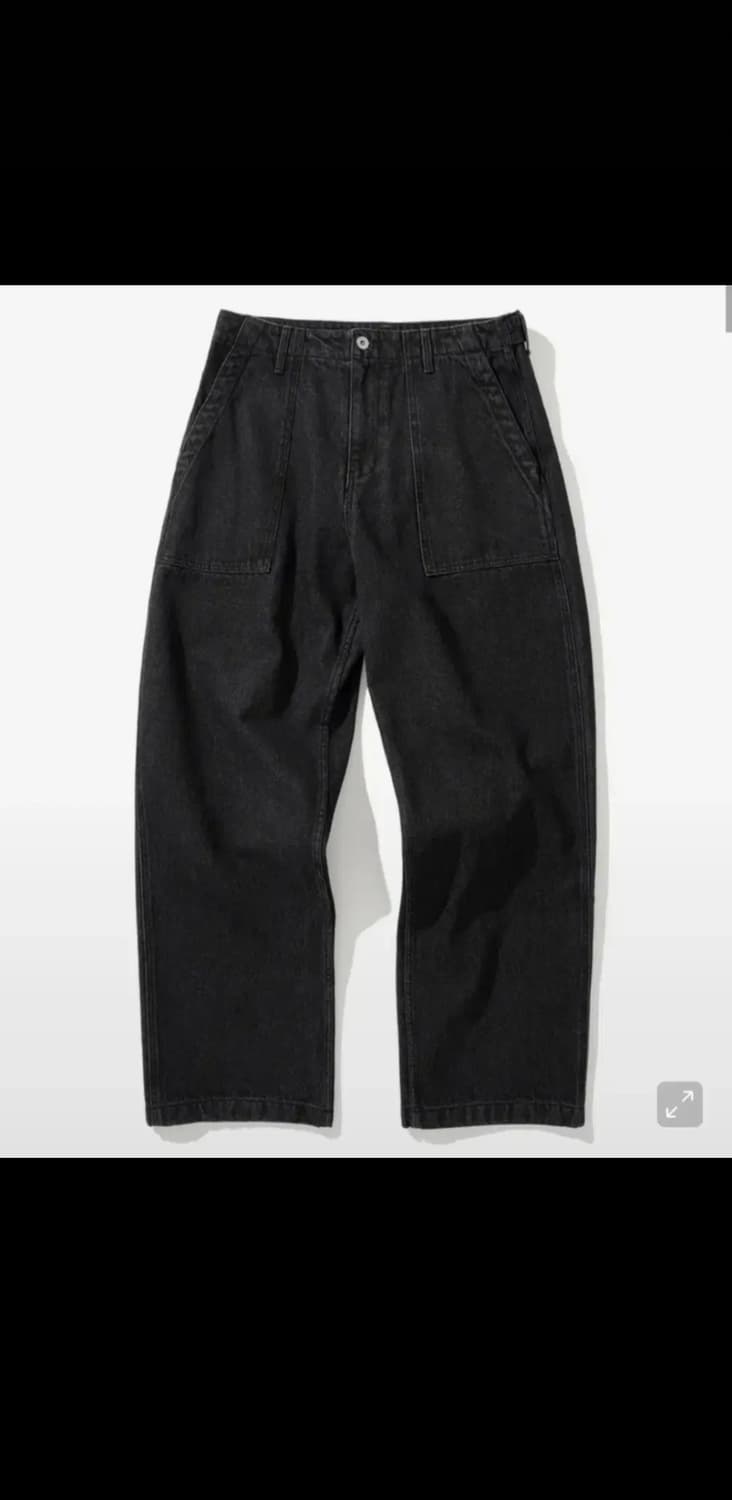 유니폼브릿지 퍼티그 데님팬츠 일괄 판매 인디고, 블랙 M 상품이미지3