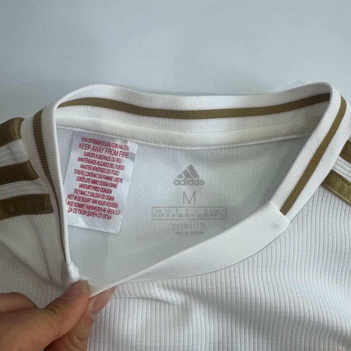 Adidas 아디다스 레알마드리드 골드 화이트 유니폼 상품이미지5