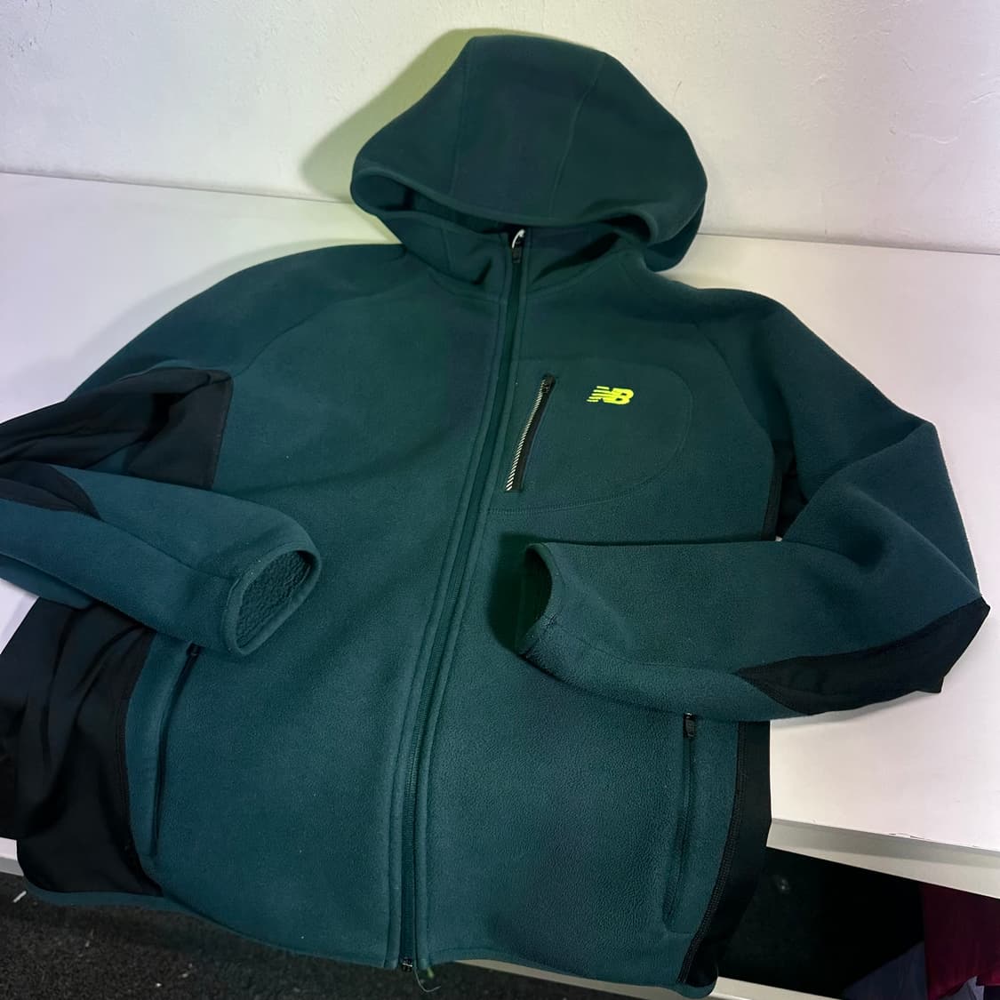 L 뉴발란스 딥청녹 플리스 후드집업 상품이미지2