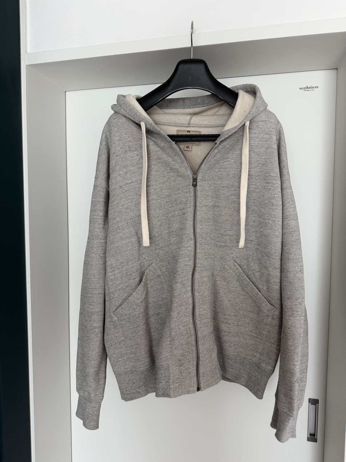 [XL] 나이젤카본 후드 집업 멜란지 그레이 상품이미지1