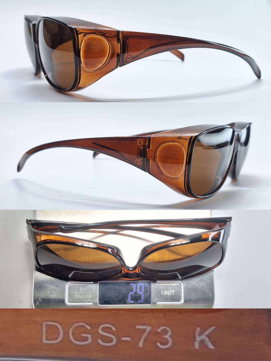 00s 일본 빈티지/브라운 고글형 선글라스 DGS-73K 스포티룩 레트로 상품이미지7