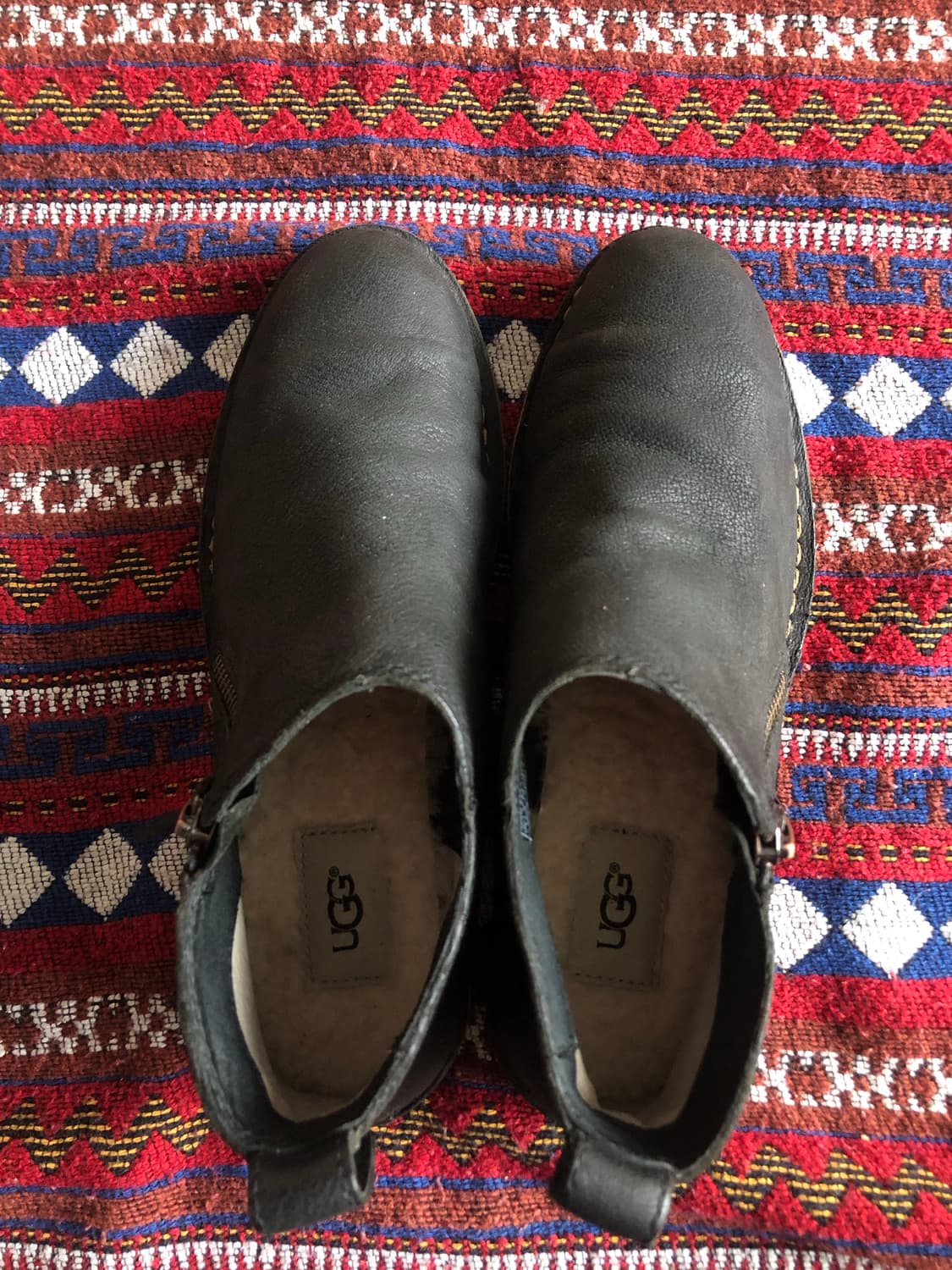 어그 블랙레더 앵클부츠 245 상품이미지4