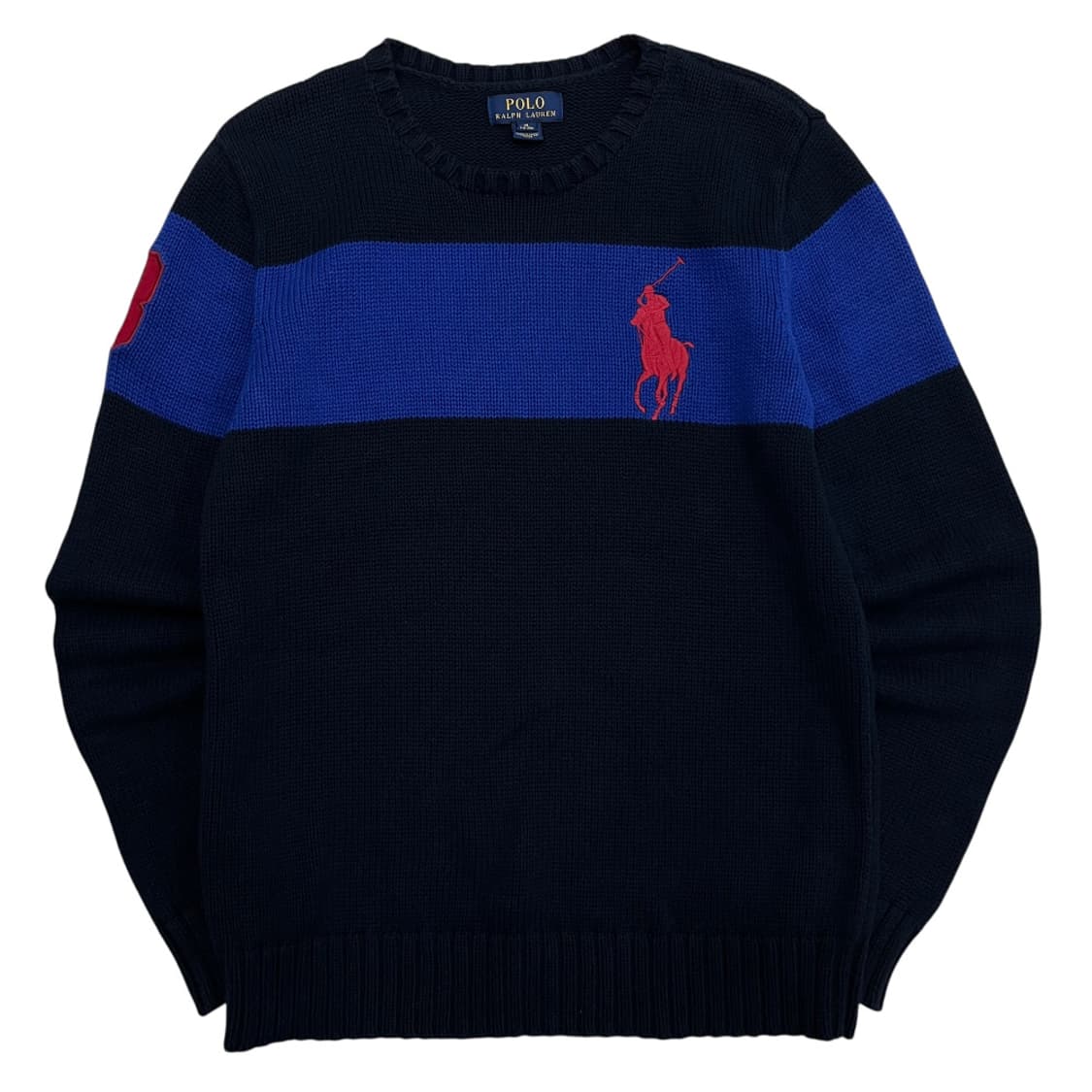 폴로 랄프로렌 빅포니 블루배색 네이비 니트 XL 상품이미지2