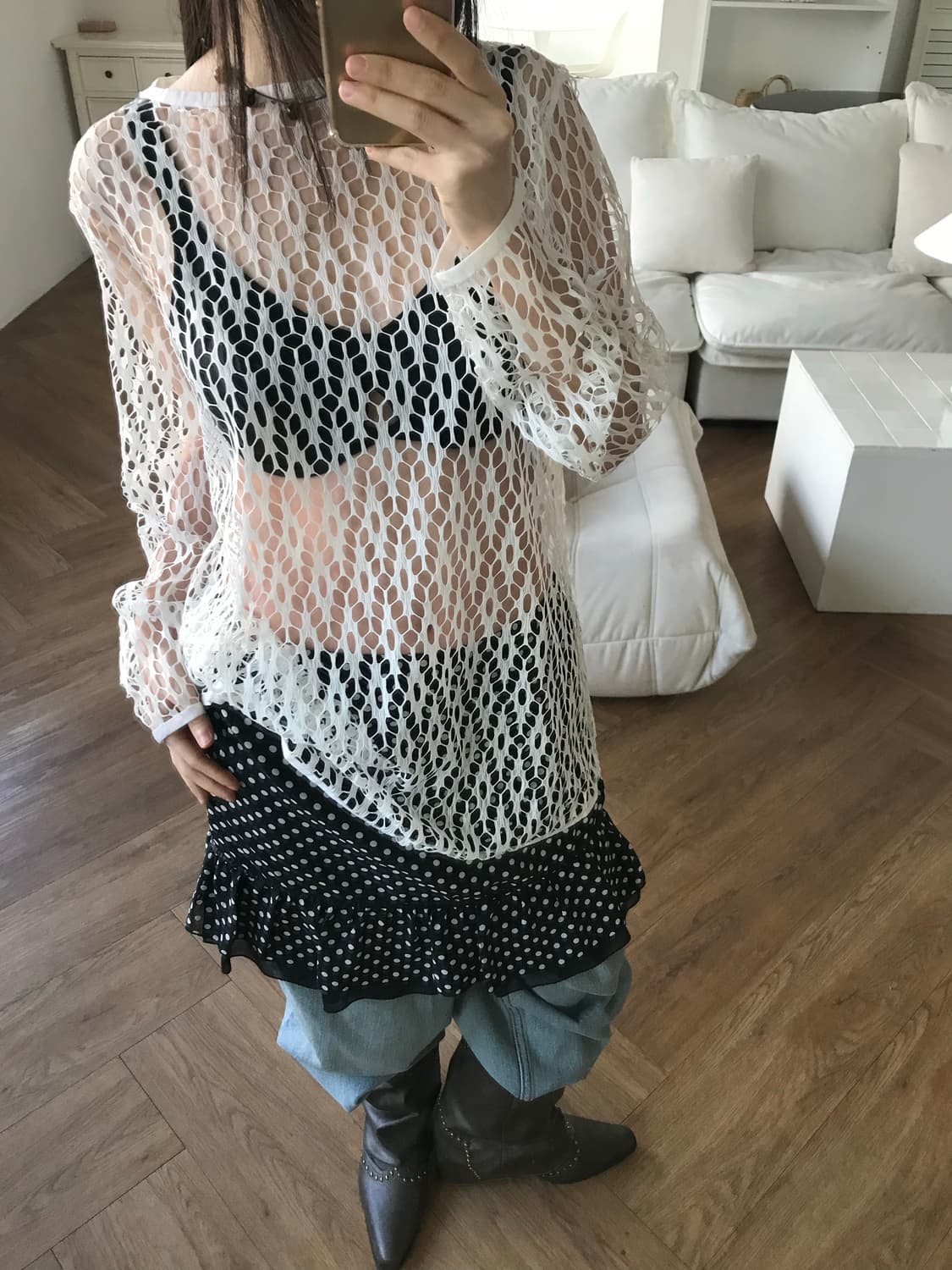 vintage net long sleeve 상품이미지1