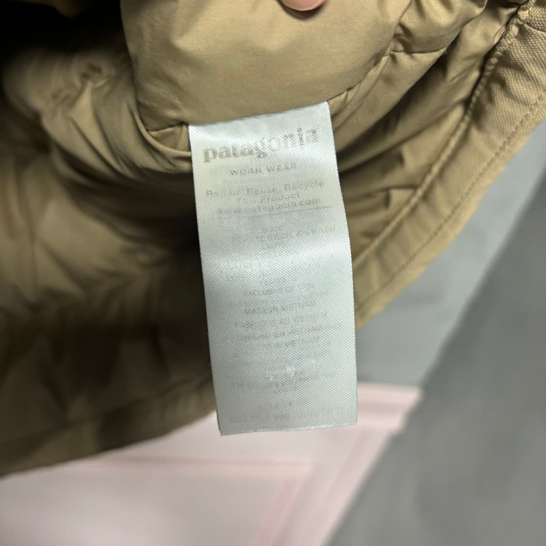 파타고니아 구스다운 패딩 베이지 브라운 상품이미지3