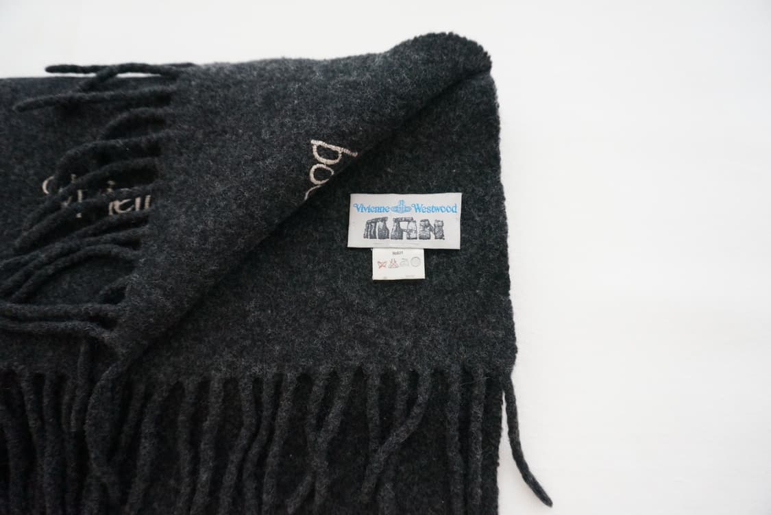비비안웨스트우드 캐시미어 혼방 머플러-다크그레이 상품이미지5