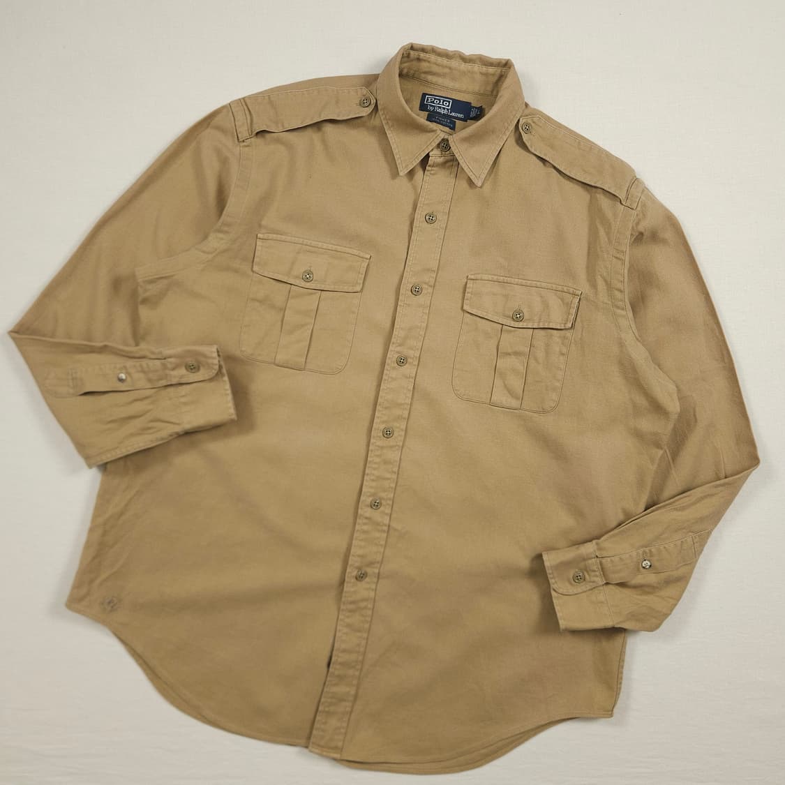 XL(105) 폴로랄프로렌 피셔코튼 셔츠 베이지 상품이미지2