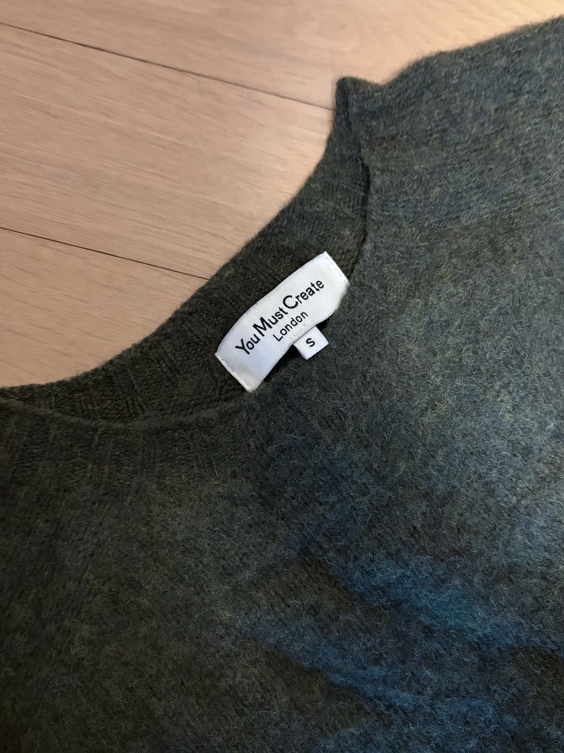 YMC 크루넥 니트 카키 S 상품이미지3