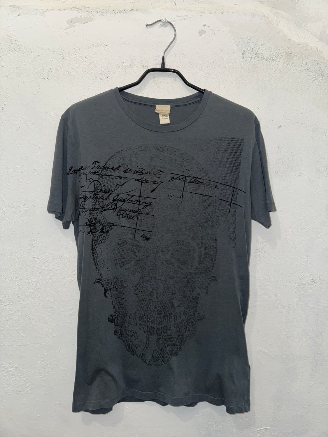 Diesel 디젤 다크그레이 해골 반팔티셔츠 상품이미지1