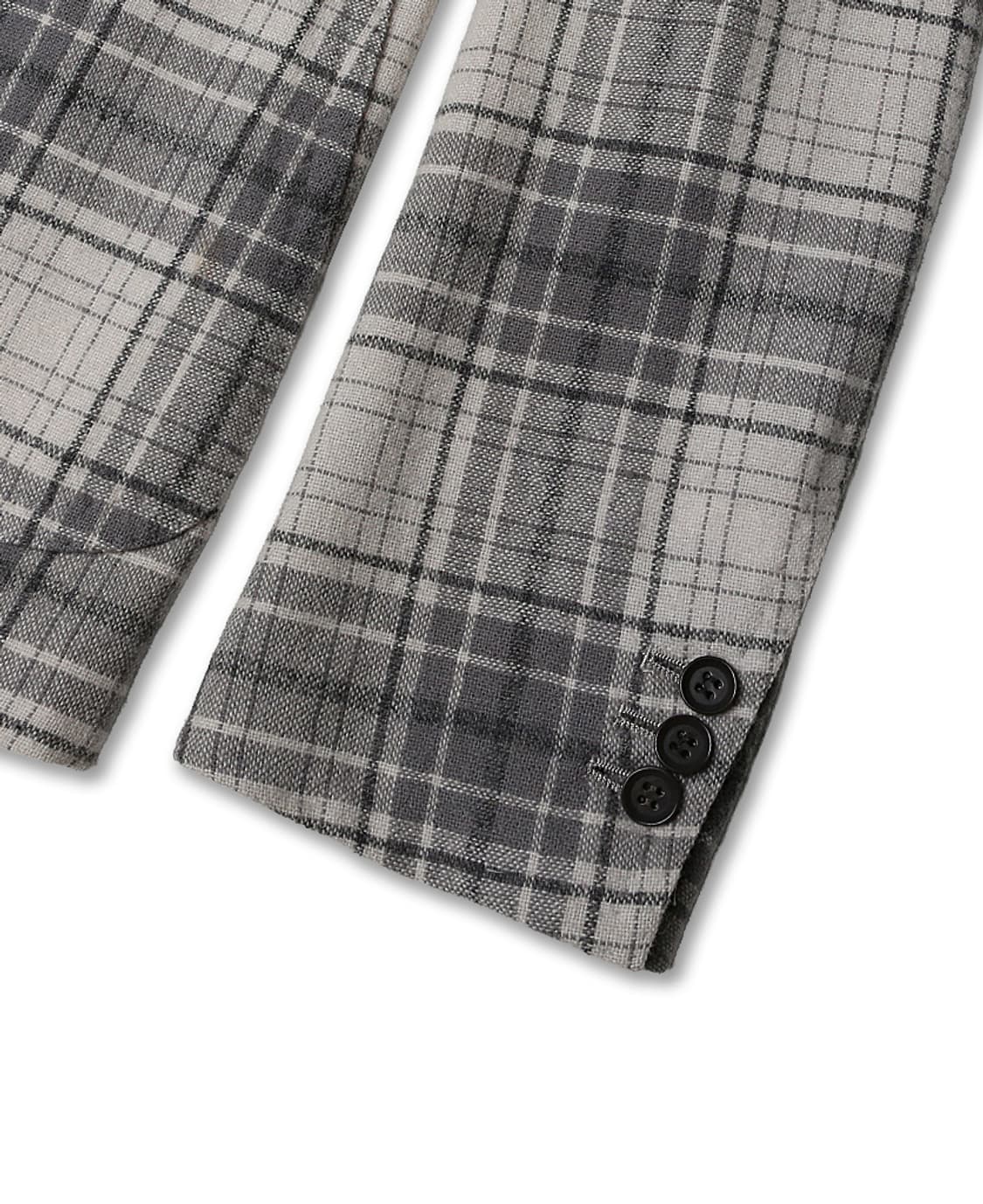 링자켓 [Ring Jacket] 아이보리 그레이 체크 자켓 상품이미지4