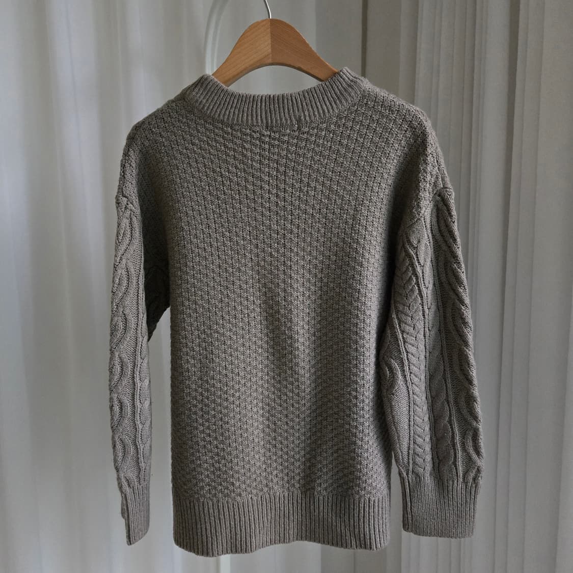 일본 빈티지 CINEMA CLUB 꽈배기 라운드 울니트 상품이미지8