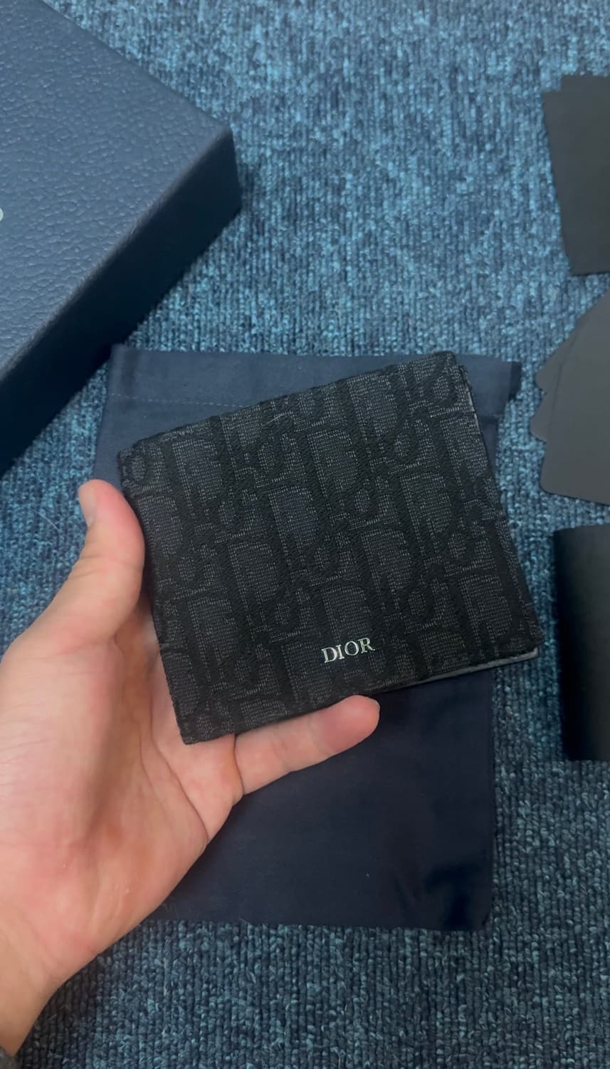 디올 오블리크 반지갑 블랙 상품이미지1