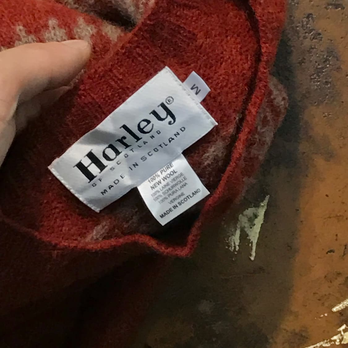 할리오브 스코틀랜드 노르딕 패턴 울 니트 남성 102 여성 프리사이즈 상품이미지4