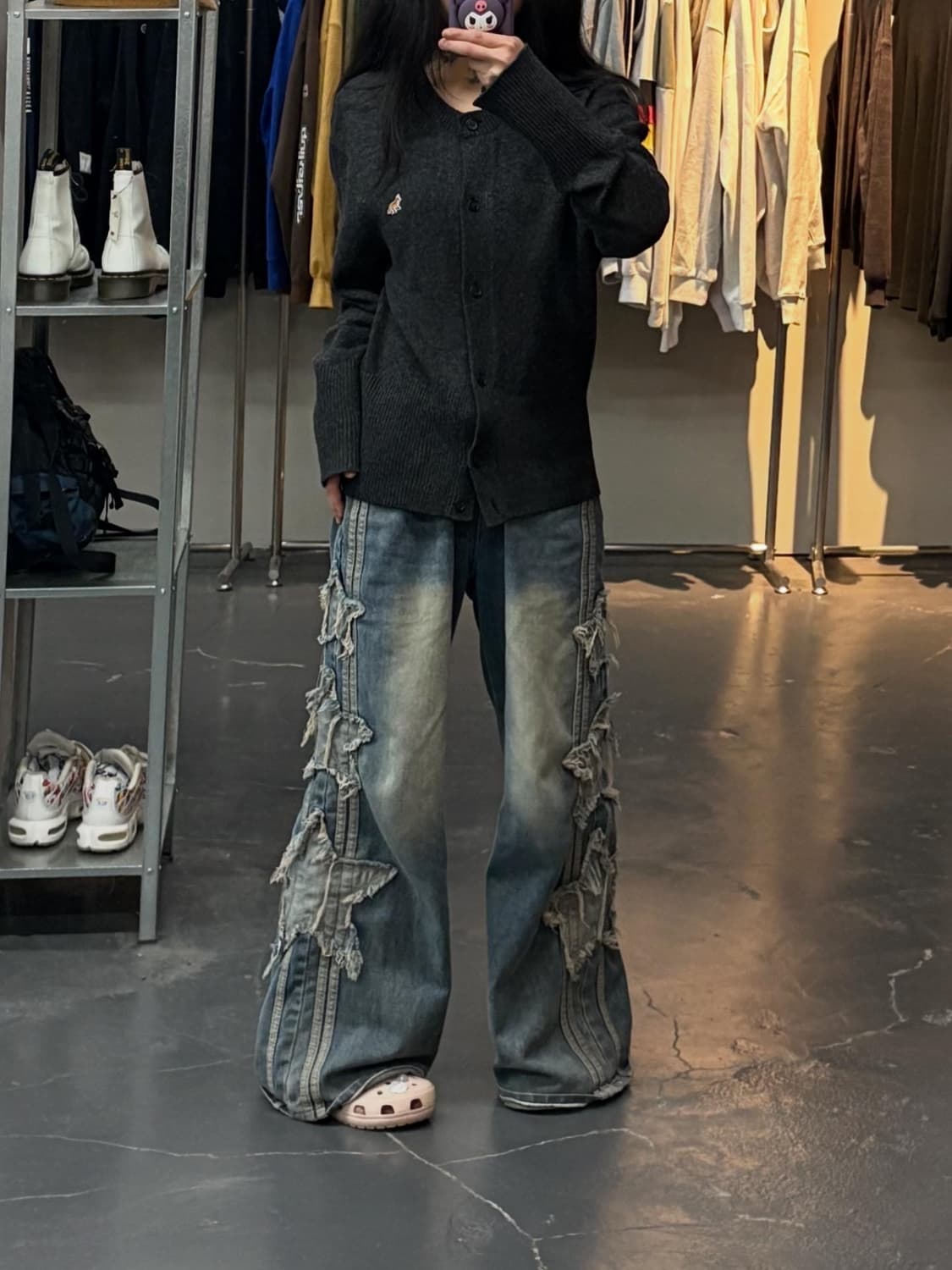 메종키츠네 베이비 폭스 패치 라운드넥 가디건 A2767 상품이미지1