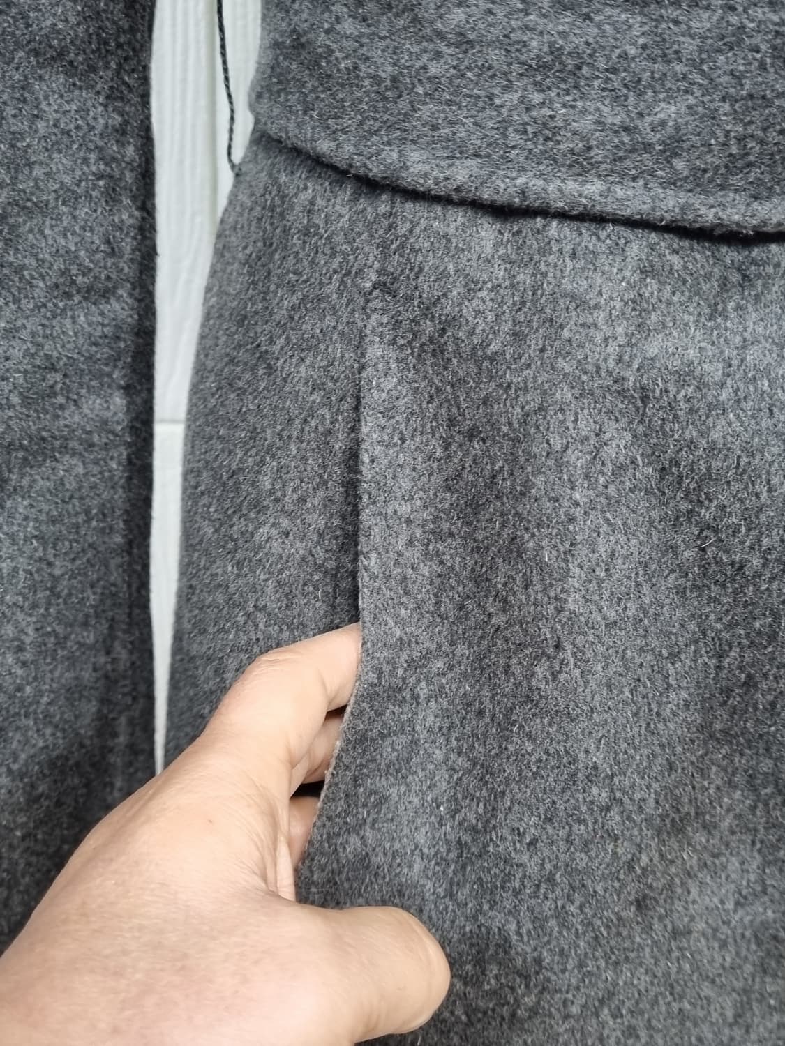 YESSE 회색 벨트 코트 90사이즈 상품이미지3