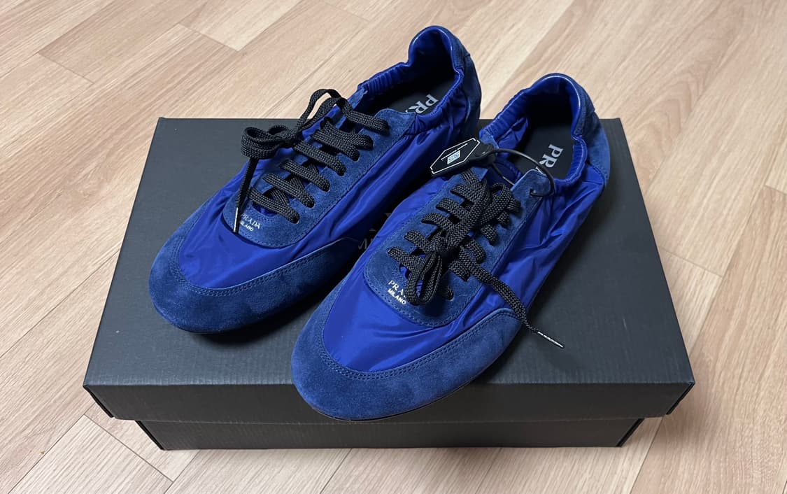 프라다 컬랩스 리나일론 스니커즈 블루에뜨 상품이미지1