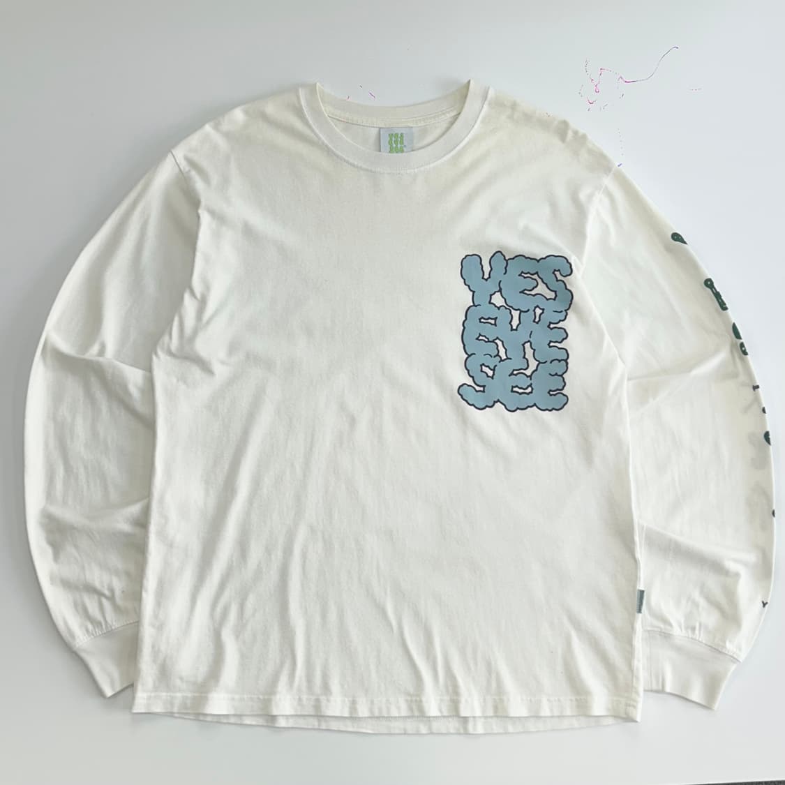 Yes eye see 예스아이씨 C-logo 화이트 롱슬리브 상품이미지3