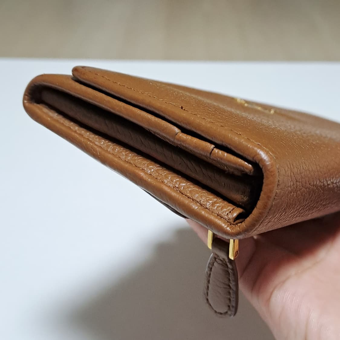 [100%/정품] 프라다 브라운 그레인 레더 장지갑, 프라다장지갑 상품이미지10