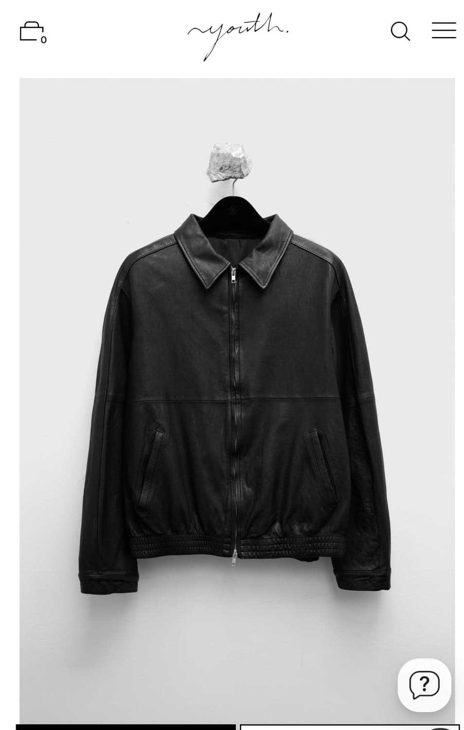 유스 youth 26s 워시드 레더 블루종 S사이즈 새상품 판매합니다 상품이미지1