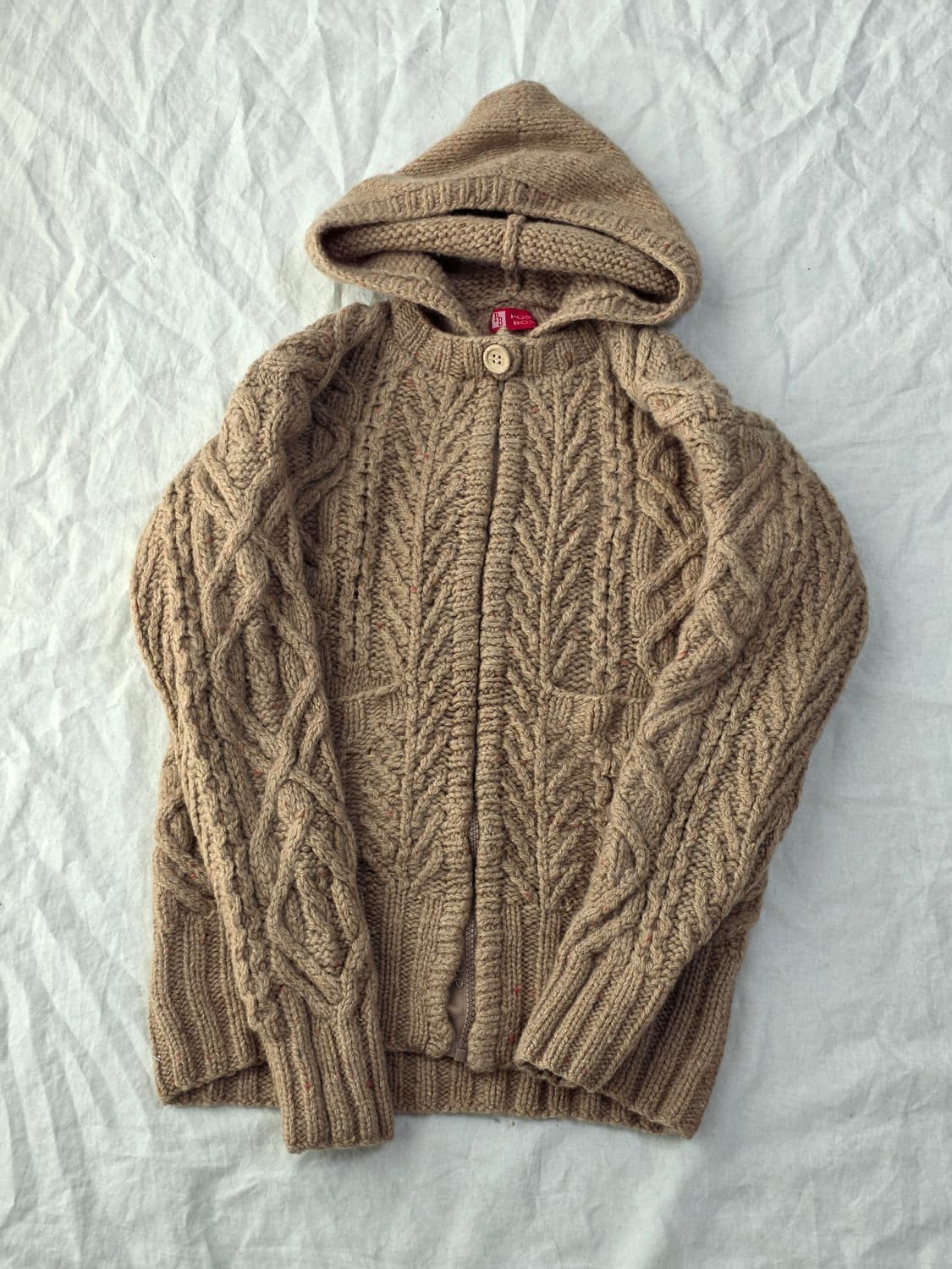 POST BOX 모리걸 후드 니트 집업 일본빈티지 상품이미지2