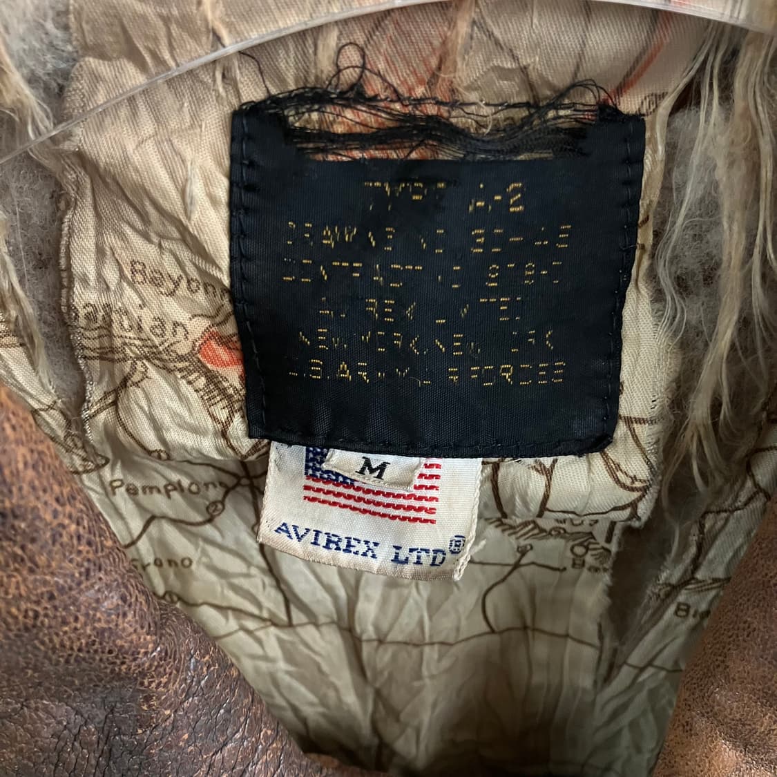 아비렉스 브라운 A-2 레더 봄버 자켓 M 상품이미지3