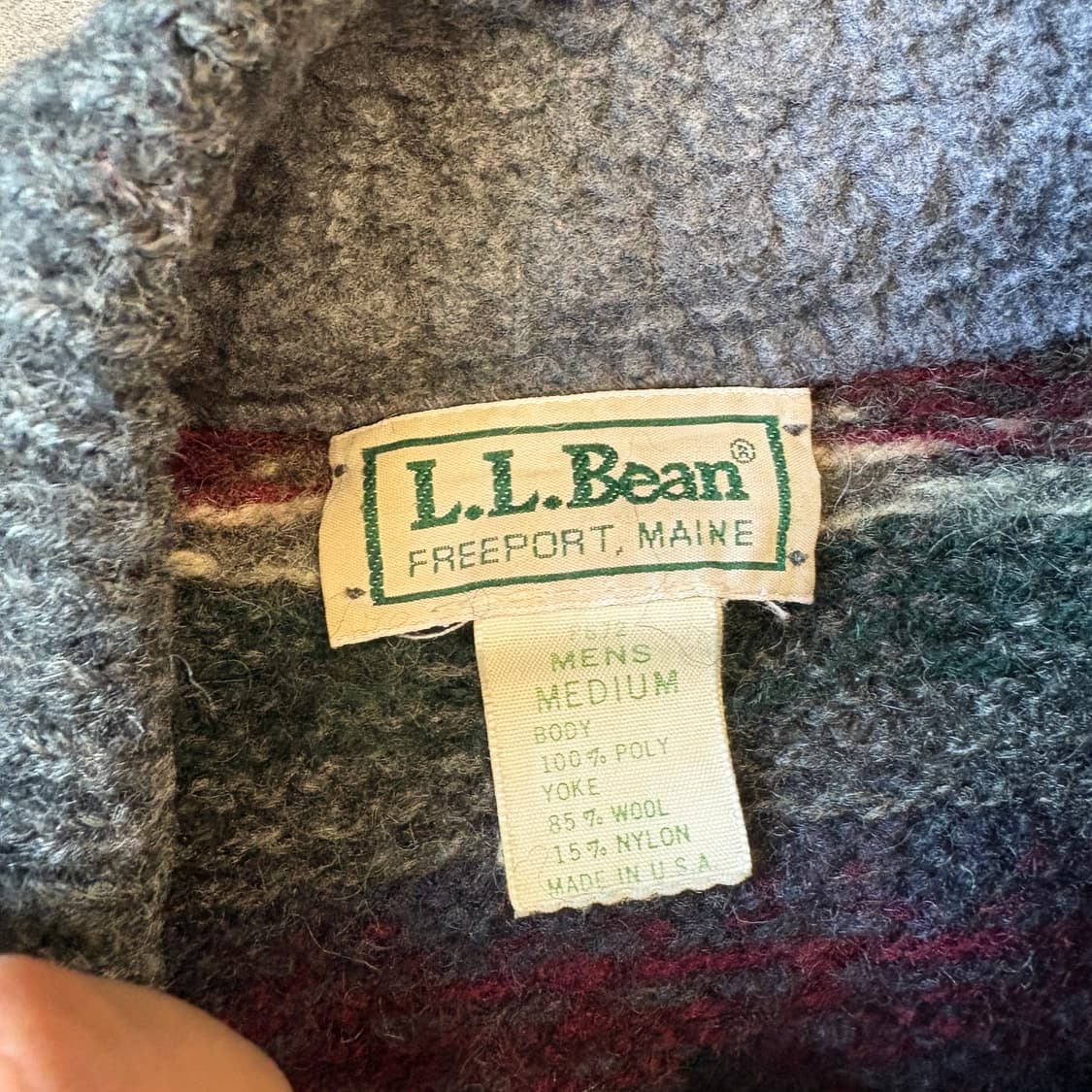 90s L.L.bean 90년대 미국 생산 엘엘빈 그레이 신칠라 풀오버  상품이미지5