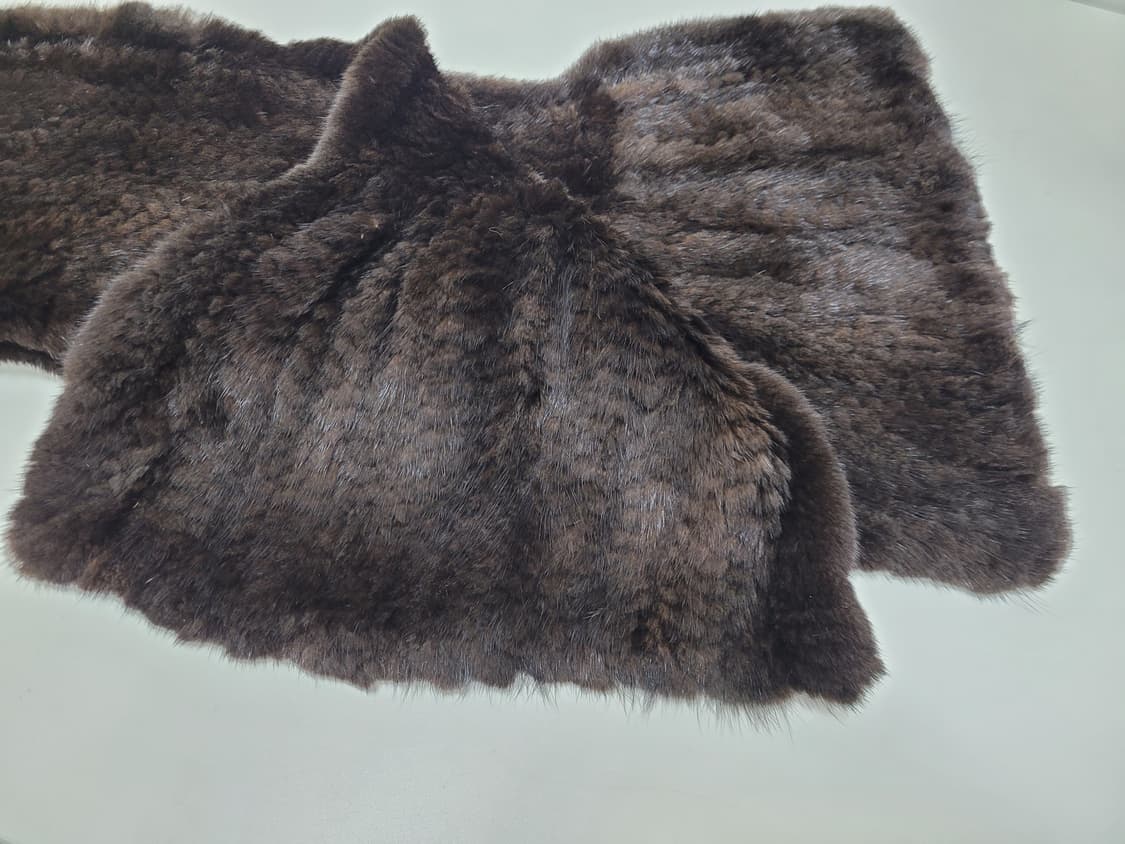 천연 밍크 머플러 / 총장 170 다크브라운  상품이미지5