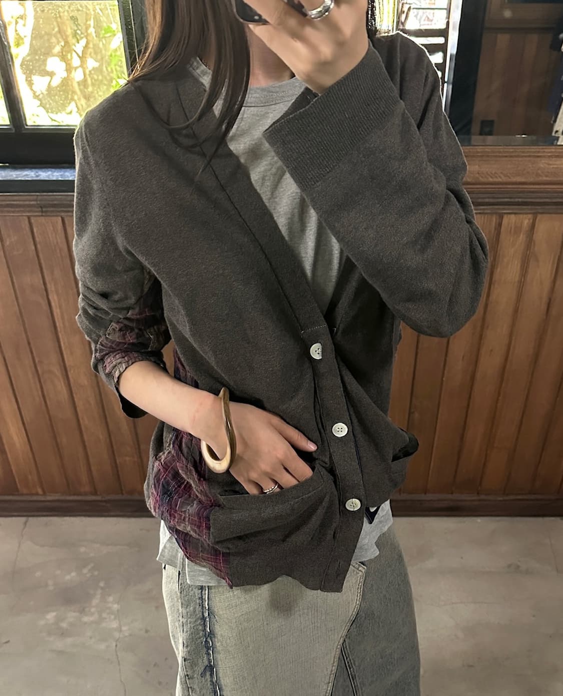 SACAI hybrid cardigan 상품이미지2