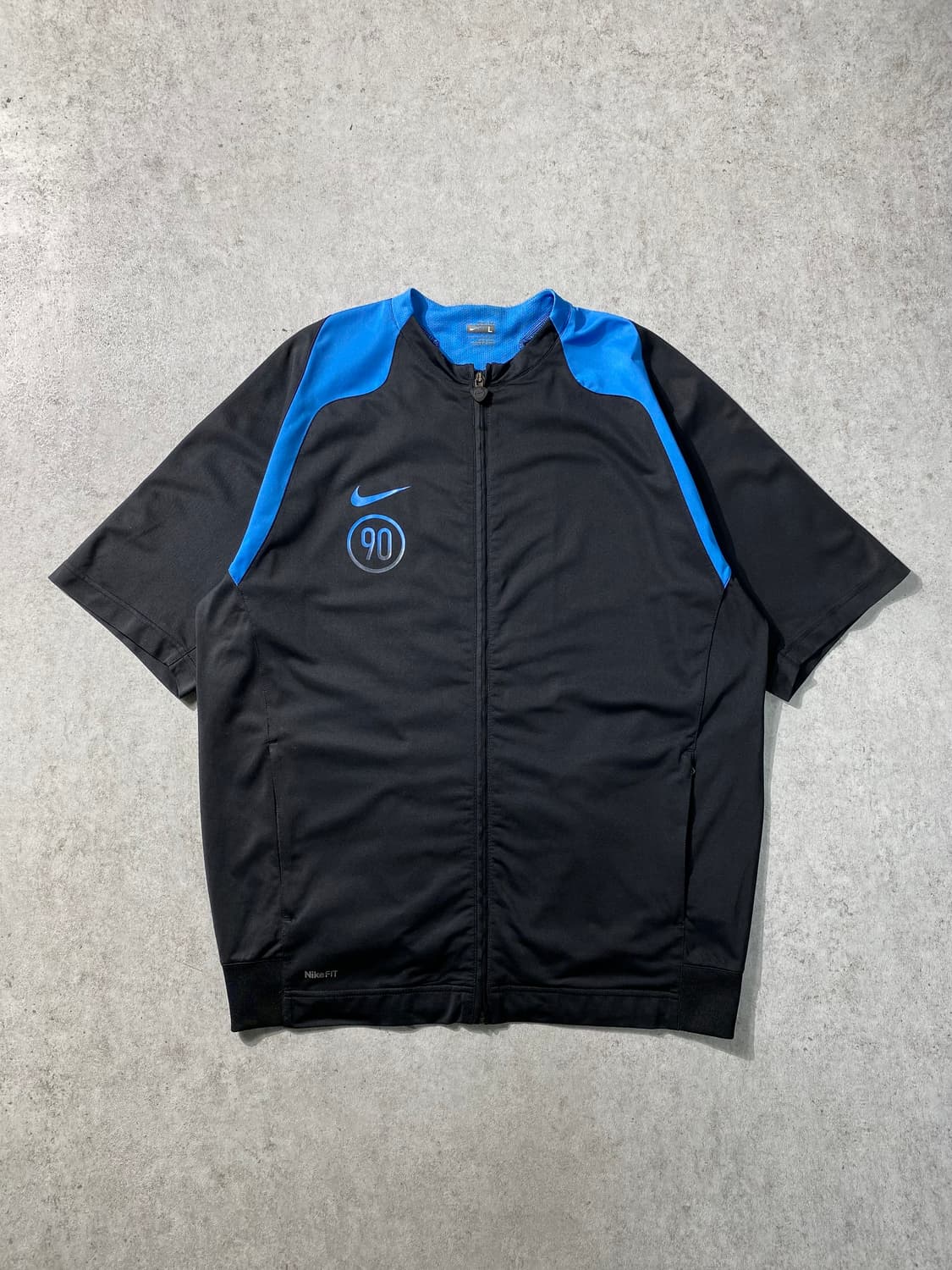 [L] 00s Nike T90 나이키 올드스쿨 반팔 집업 져지 상품이미지1