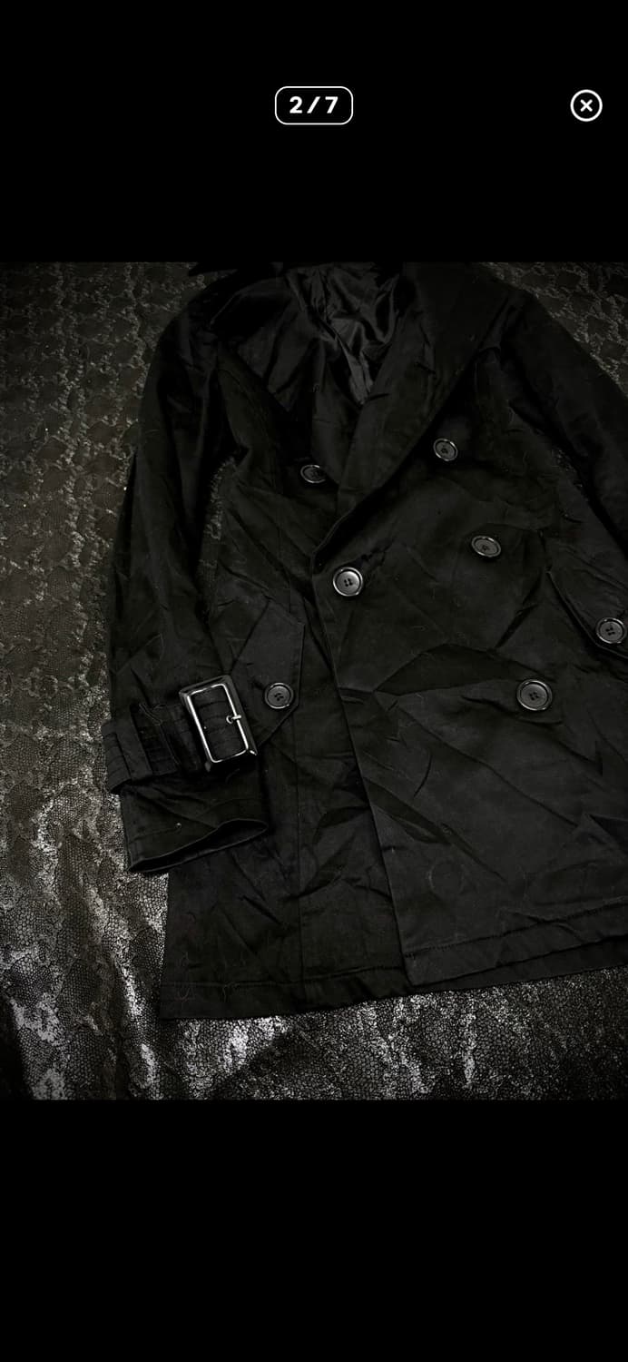 EGOIST Y2K Chic Mood Black Long Coat 상품이미지2