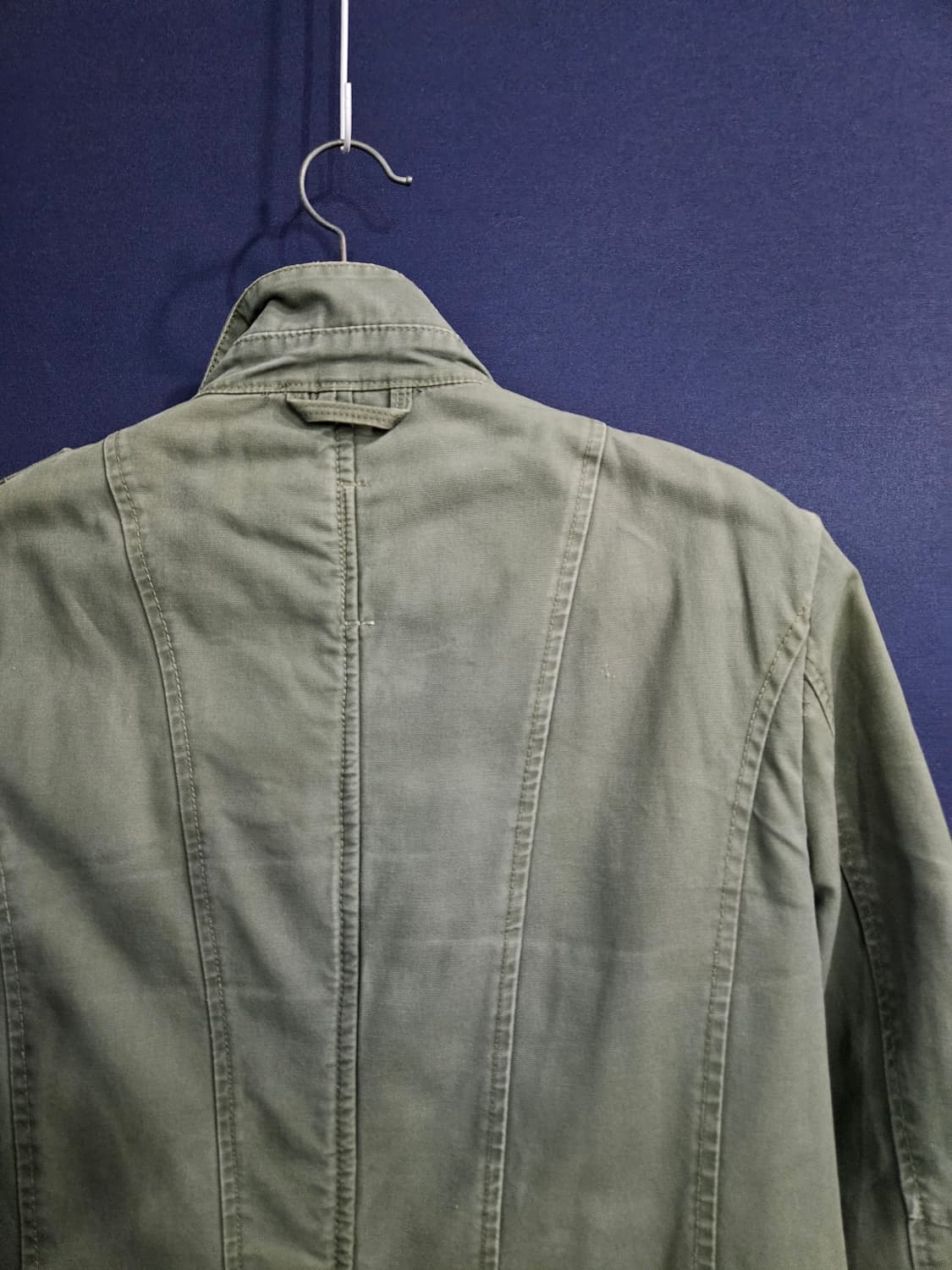 스타일 베이직 카키컬러 남성 슬림핏 95 빈티지 데님 야상자켓  상품이미지9