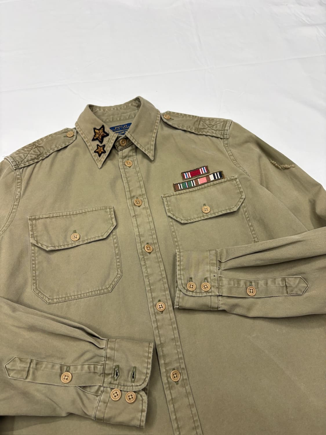 Polo 폴로 랄프로렌 밀리터리 패치 워크 셔츠 상품이미지6