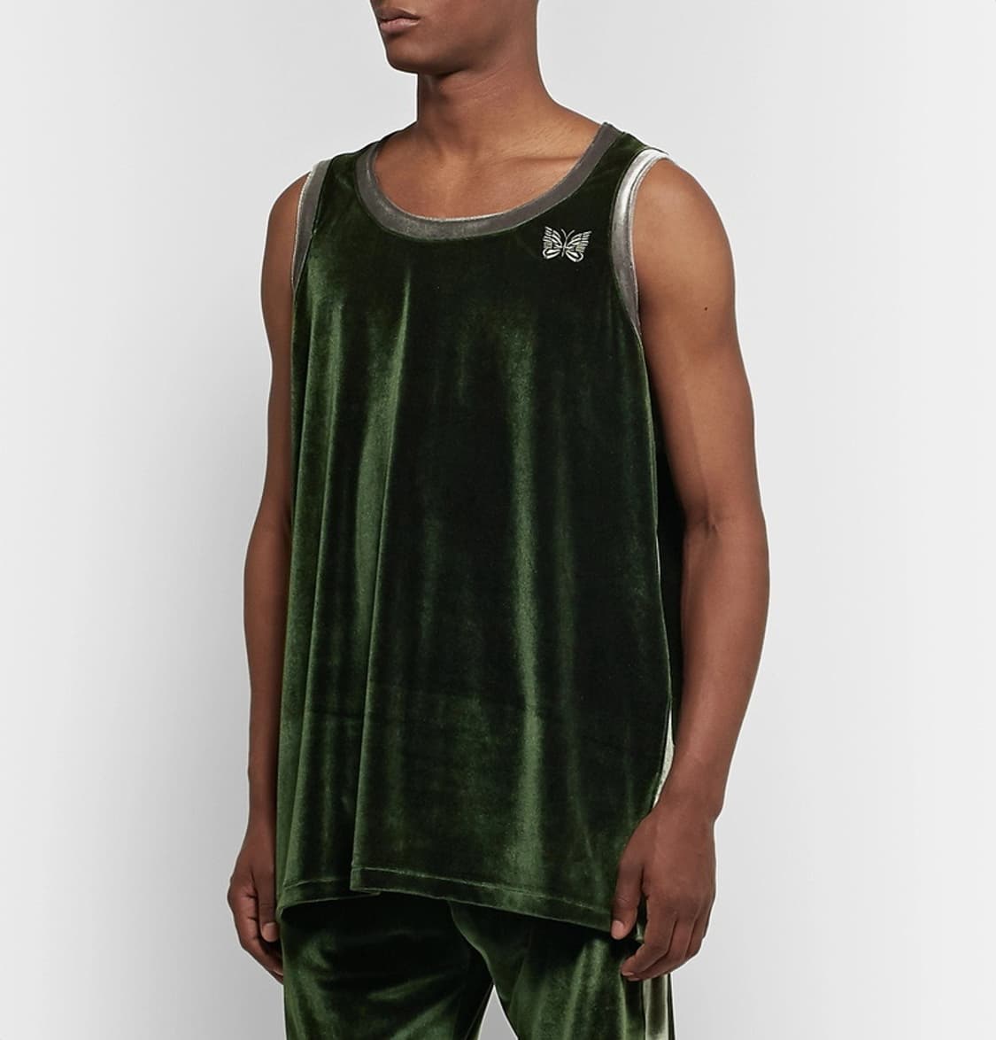 Needles Logo Embroidered Two Tone Velour 상품이미지1