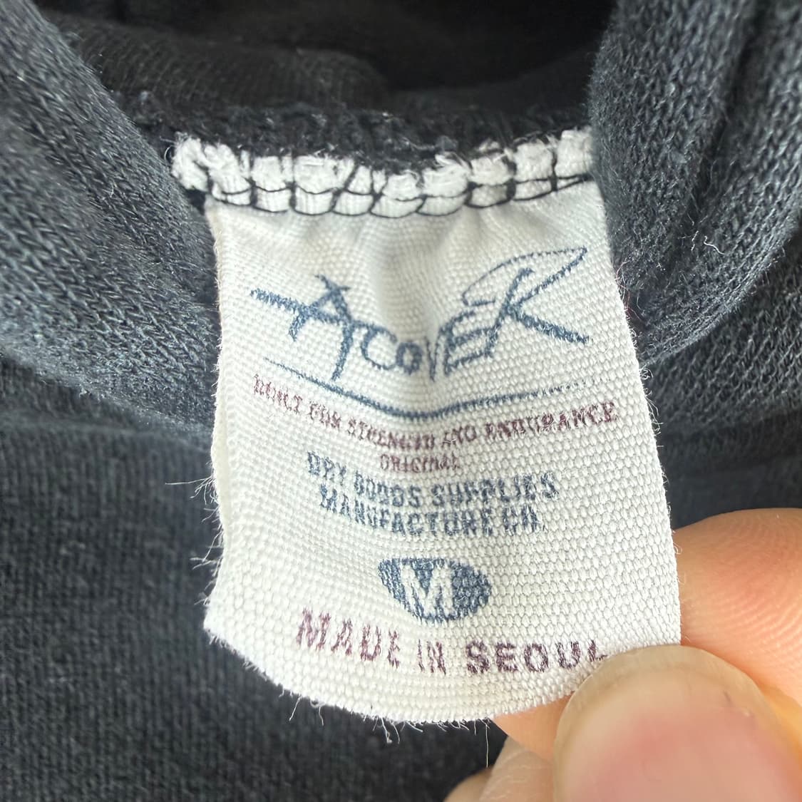 M) 어커버 레터링 후드 티 블랙 상품이미지2