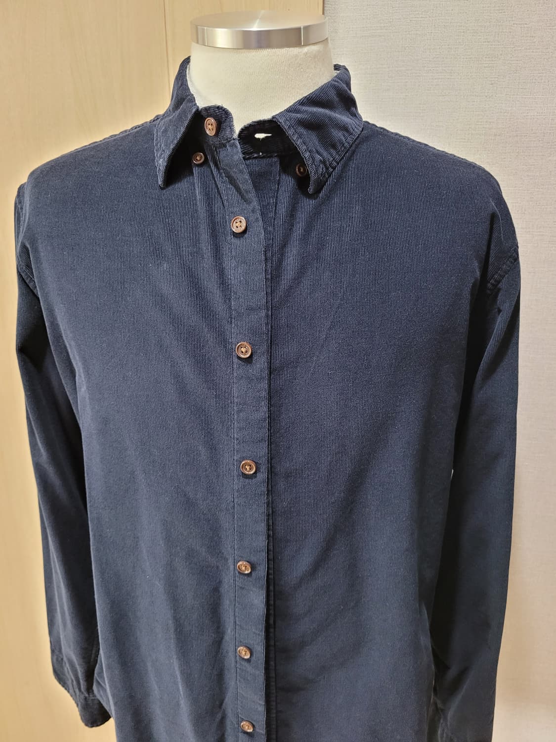 란찌 Lanzi 남자 코듀로이 셔츠 105 네이비 상품이미지2