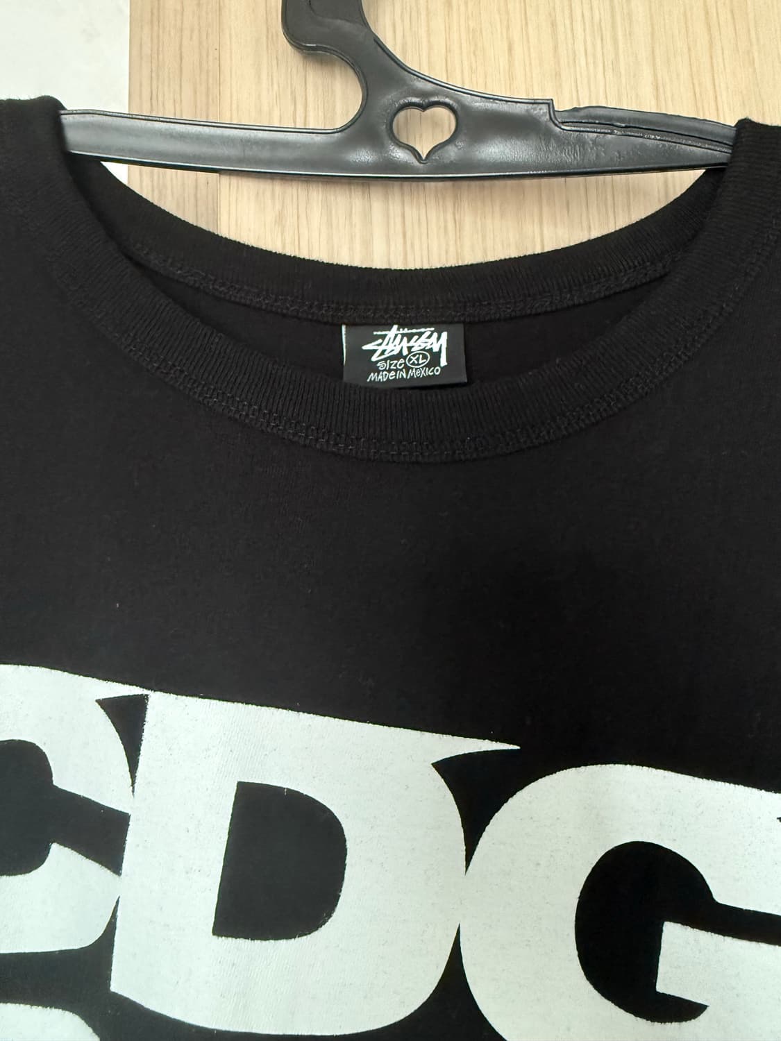 CDG x 스투시 티셔츠 블랙 상품이미지2