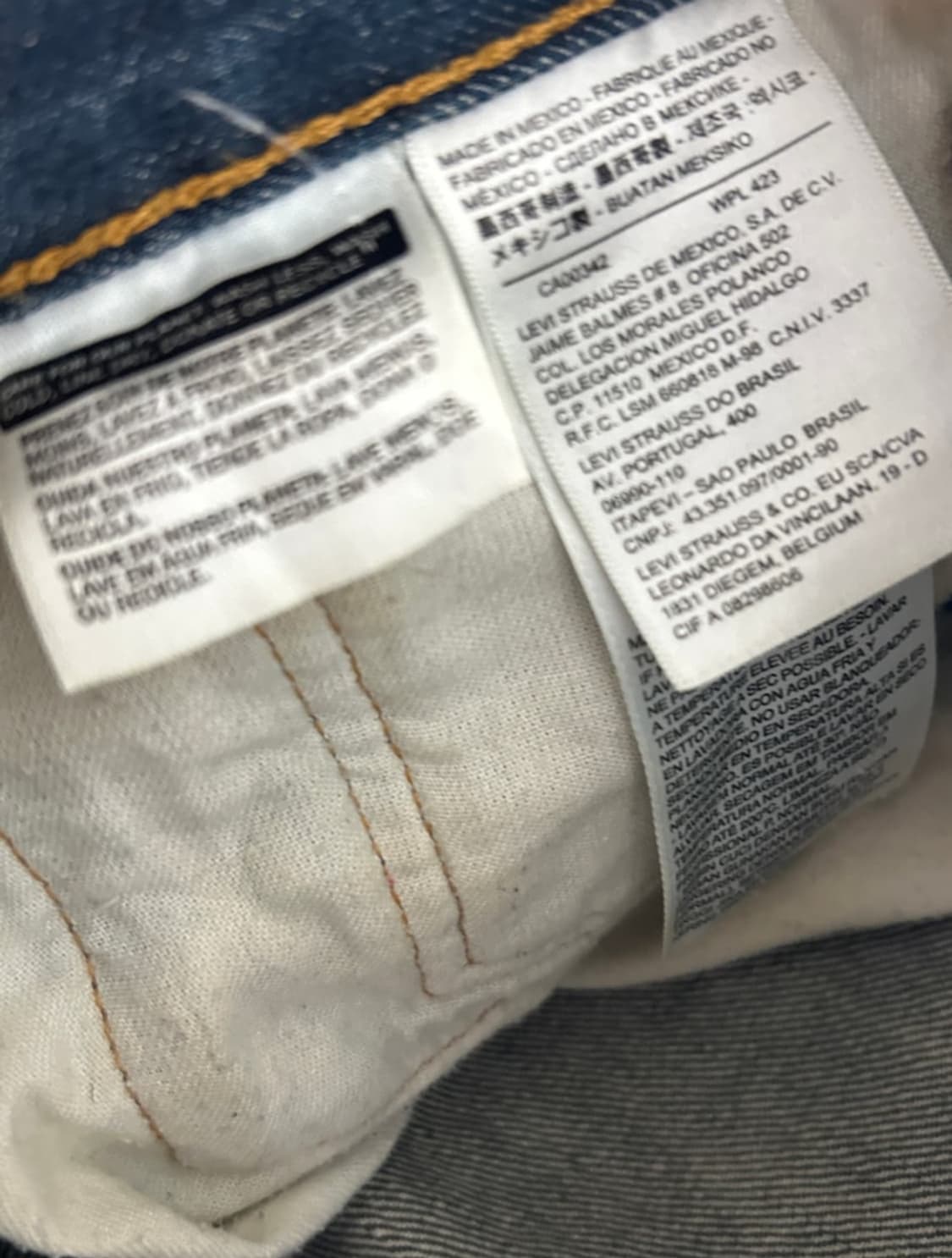 리바이스 스트레이트핏 501 딥블루 커스텀(부츠컷) 상품이미지4